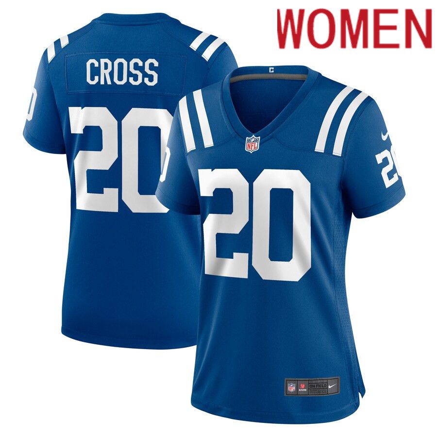 Women Indianapolis Colts #20 Nick Cross Nike Royal Player Game NFL Jersey->women nfl jersey->Women Jersey